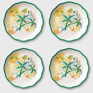 NWT Roller Rabbit x Target Set of Four Melamine Vacation Salad 9” Plates